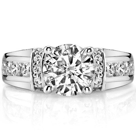 Round & Sapphire/Ruby Moissanite Wedding Set