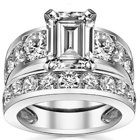 Round Brilliant Moissanite Engagement Ring Setting 2.4ct