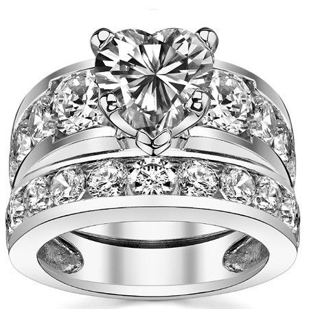 Round Brilliant Moissanite Engagement Ring Setting 2.4ct