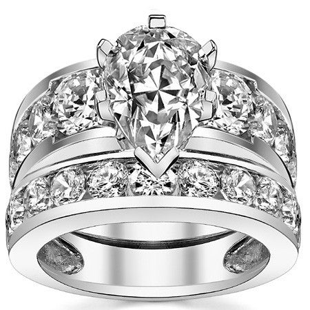 Round Brilliant Moissanite Engagement Ring Setting 2.4ct