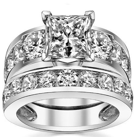 Round Brilliant Moissanite Engagement Ring Setting 2.4ct