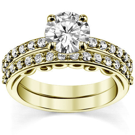 Round Designer Inspired Moissanite Engagement Ring
