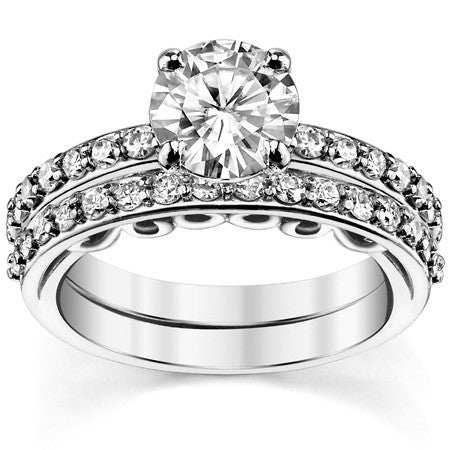 Round Designer Inspired Moissanite Engagement Ring