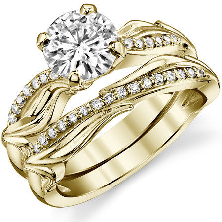 Round Designer Inspired Moissanite Engagement Ring