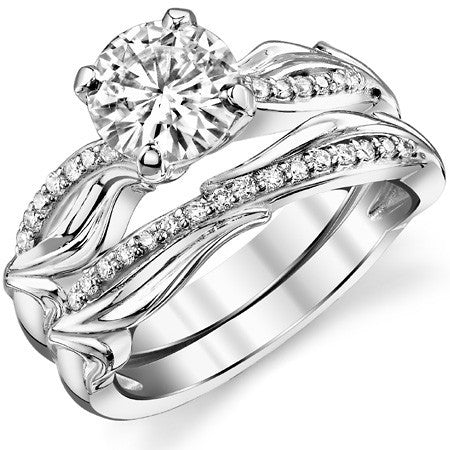 Round Designer Inspired Moissanite Engagement Ring
