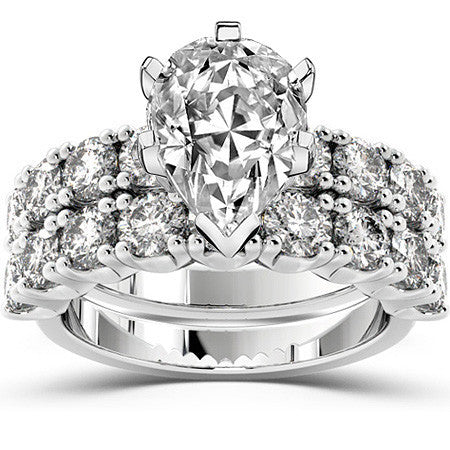 Round Brilliant Moissanite Channel Set Semi-Eternity Ring (0.72ct)