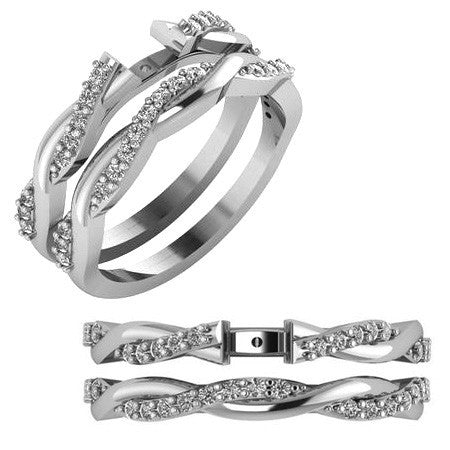 Round Brilliant Moissanite Twisted Engagement Ring Setting