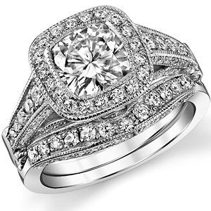 Ornate Legacy Moissanite Engagement Ring